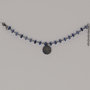 Bracciale rosario in argento 925 brunito e ciondolo 