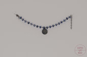 Bracciale rosario in argento 925 brunito e ciondolo 
