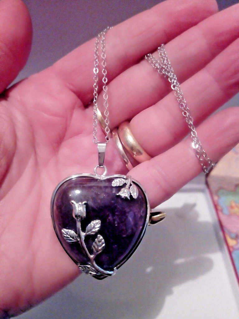 Ciondolo con cardo in argento sterling 925 - Gioielli in ametista