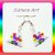 Orecchini a triangolo "Fiori color" realizzati con perline Miyuki delica