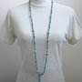 COLLANA TURCHESE DI BAMBOO CON PERLE DI CARTA