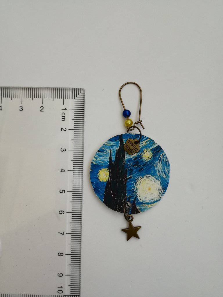 Orecchini Notte Stellata In Acciaio Inox - Ispirati A Van Gogh - Regalo Per Ragazze E Amiche - 2