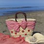 Borsa mare in paglia "BB"