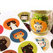 LOTTO 18 Stickers adesivi in carta "Cat & drinky doll" (4x4cm circa)