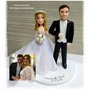 Cake topper sposi personalizzati in porcellana fredda 