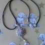 COLLANA CON FIORE TIBETANO *PERLA E WIRE*