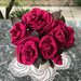 Vaso shabby con rose di seta 