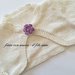 Giacchino coprispalle  in puro cotone con fiore lilla 