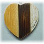 Cuore decorativo in legno di recupero