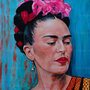 Ritratto Frida Kahlo acrilico su tela 