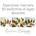 Inserzione riservata: 50pz. mollettine legno cm 4,5 decorate con soggetti misti 