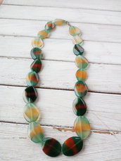 Collana lunga verde