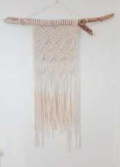 Arazzo o decorazione da parete in macramè in corda di cotone