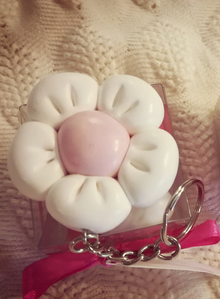 Portachiavi Donna Con Fiore In Nappa E Perle - Rosa, Elegante Portachiavi In Lega Per Borse E Chiavi, Regalo Di Compleanno