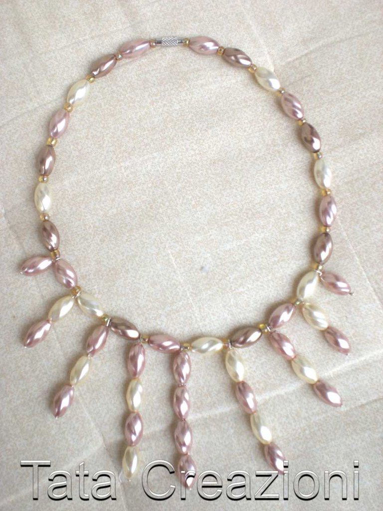 KVLmoze Collana girocollo da 38,1 cm con perle selezionate a mano, catenella da 4 mm, graziosa