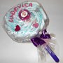 TORTA di PANNOLINI Pampers LECCA LECCA + CIUCCIO, idea regalo nascita battesimo 1 anno, neonato