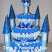 Torta di Pannolini Pampers Castello - idea regalo, originale ed utile, per nascite, battesimi