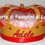 Torta di Pannolini Pampers Corona grande Re / Regina + nome idea regalo utile nascita battesimo