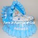 Torta di Pannolini Pampers Carrozzina Culla idea regalo originale utile baby shower nascite, battesimi