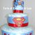 Torta di pannolini Pampers grande SUPERMAN maschio idea regalo nascita battesimo