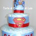 Torta di pannolini Pampers grande SUPERMAN maschio idea regalo nascita battesimo