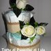Torta di Pannolini elegante Pampers unisex + rose idea regalo nascita battesimo