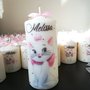 Candela candele grandi decorate brillantini stampa Aristogatti Minou personaggio nome data