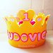Bomboniera compleanno principesse numero 1 con corona Ludovica Handmade KriTiLo
