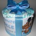 	TORTA di PANNOLINI Pampers + NOME DEDICA PERSONALIZZATA pacco regalo fiocco idea regalo nascita battesimo