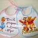 TORTA di PANNOLINI Pampers + BAVAGLINO PERSONALIZZATO + NOME DEDICA PERSONALIZZABILE pacco regalo fiocco idea regalo nascita battesimo