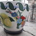vaso in terracotta decorato limoni