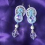 ORECCHINI IN SOUTACHE, ORCHIDEA