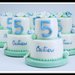 Minicake tiffany e azzurro per il compleanno del vosrro bambino. Realizzate a mano in pasta di mais