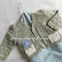 Cardigan / maglia / bambino in pura lana merinos grigia