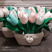 Vaso di tulipani in stoffa