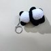 Panda portachiavi amigurumi a maglia (7 cm)