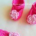 Scarpine e fascia bambina in puro cotone con fiore rosa