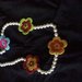 collana perle e fiori di feltro