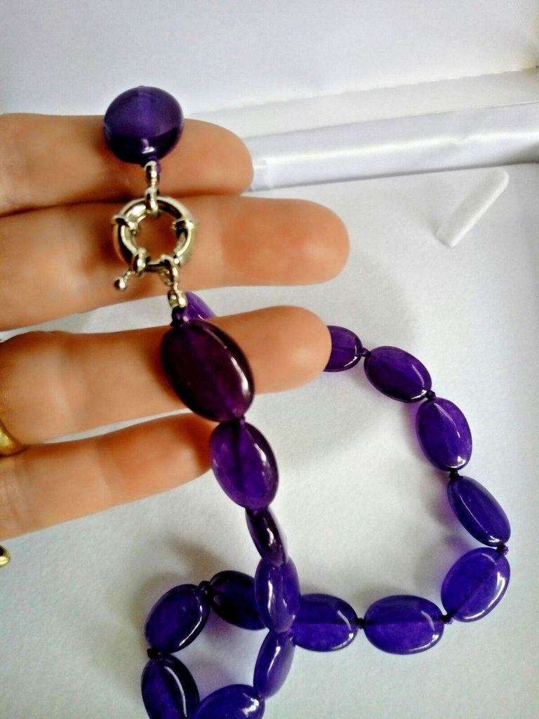 Collana di Perle naturali d'acqua dolce con fermaglio in oro e brillanti - Bombonato Gioielli