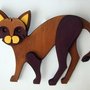 Gatto in legno colorato - Felix 