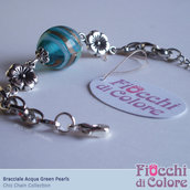 AcquaGreen Pearls Bracelet