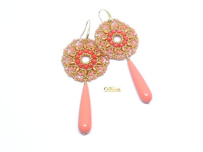 Orecchini Pendenti A Cuore Rosa Pesca In Acrilico Con Ago In Argento Sterling 925 – Gioielli Colorati E Leggeri Per Donna
