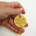 Mary Poppins orecchini di carta pendenti con ciondolo a cerchio e perla a goccia gialla