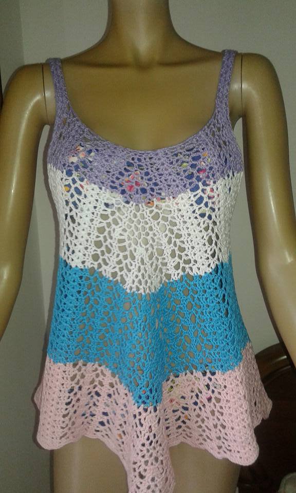 SalGiu Canottiera 3 Pezzi Taglie Forti Top 100% Cotone Estiva Spalla Stretta Pizzo Macrame 10 Bianco 108088531