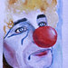 Ritratto clown triste acquerello originale