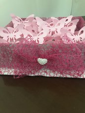 Scatoline portaconfetti farfalla per nascita battesimo compleanno