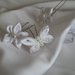 Forcine per capelli sposa colore bianco con fiori e farfalla