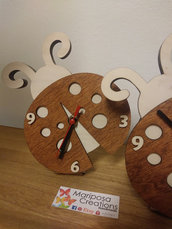 Orologio Coccinella in legno