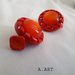 Gemelli per camicia con bottoni arancio e rosso 