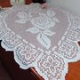 Grande centrotavola ad uncinetto a forma di cuore 80 cm x 73 cm tovaglietta cotone casa regalo per le nozze arredamento casa idea regalo